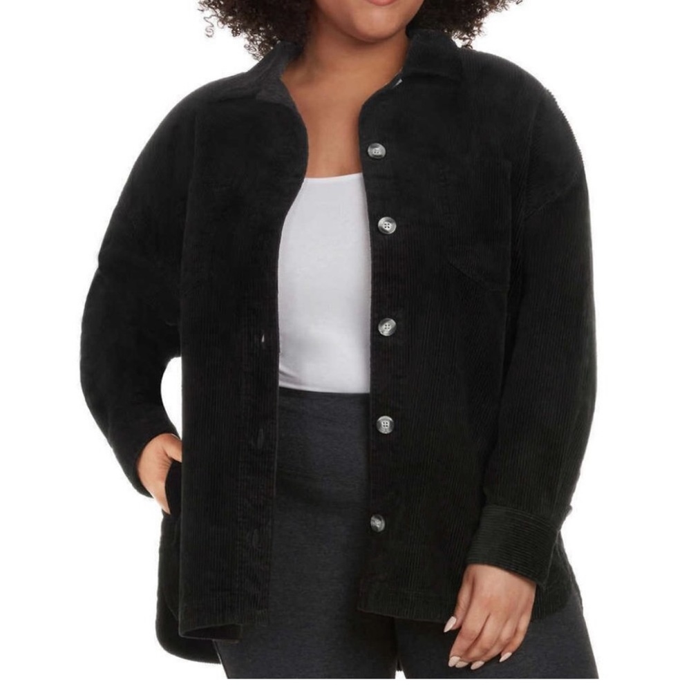 NWT - Matty M Women’s Corduroy Relaxed Fit Button-up Shirt Jacket - Size 2X